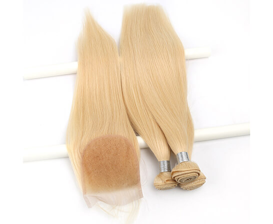 Human Hair Bundles with closure