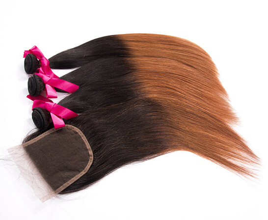 Human Hair Bundles with closure